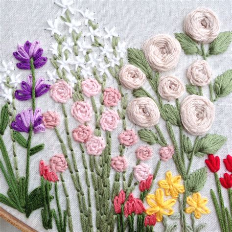 Wildflowers Hand Embroidery Pattern Textillia