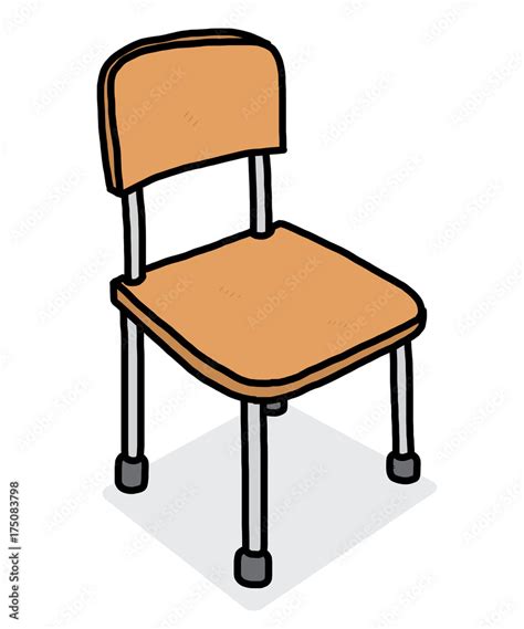 Chair Cartoon Vector And Illustration Hand Drawn Style Isolated On