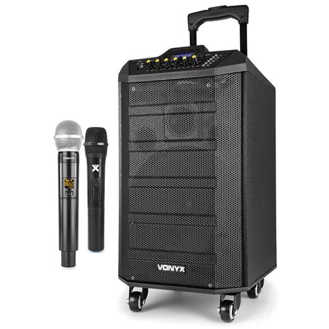 Battery Powered Pa System With Wireless Microphones Vonyx Vps10