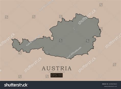 Austria Map World Map International Vector Stock Vector Royalty Free