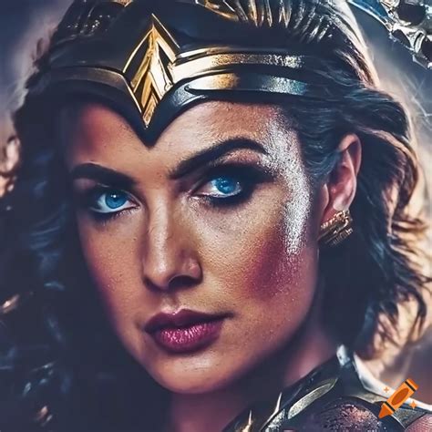 Hyper Realistic Depiction Of Wonder Woman In High Tech Armor On Craiyon