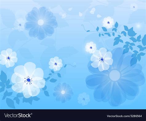 Blue Floral Background Flower Royalty Free Vector Image