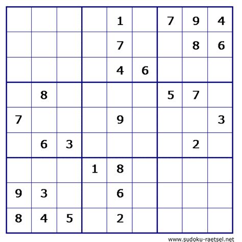 Es fordert mehr konzentration bei der lösungssuche. Sudoku sehr leicht Online & zum Ausdrucken | Sudoku ...