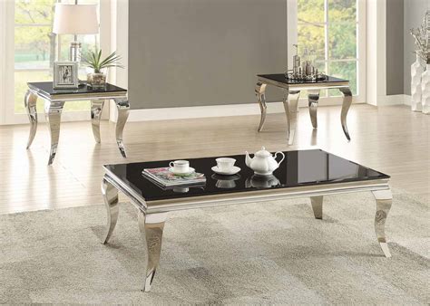 T004 burmesque coffee table set (3pk). Coaster 705018 Occasional/Coffee Table Set - Chrome 705018 ...