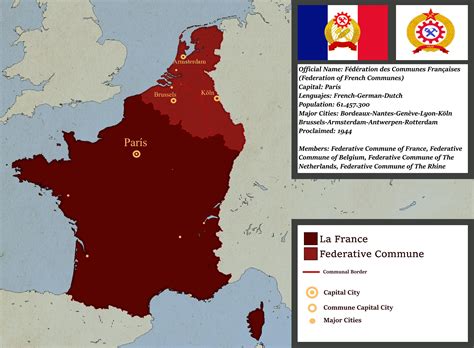 The Federation Of French Communes At 1944 Rimaginarymaps