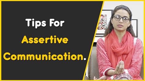 Tips For Assertive Communication Youtube
