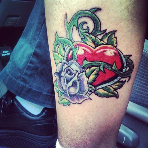 My Own Tattoo Heart And Rose By Bfe Tattoos Rose Heart Tattoo Heart