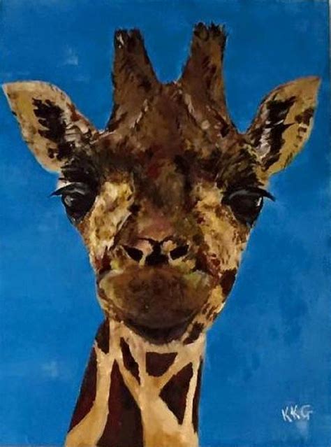 Giraffe Wildlife Art Acrylics Kelly Goss Art Giraffe Art