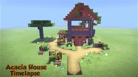 Minecraft Acacia House Timelapse Minecraft Acacia House Youtube
