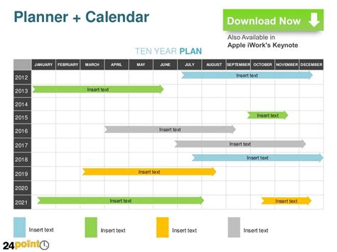 Planner Calendar Editable Powerpoint Slides