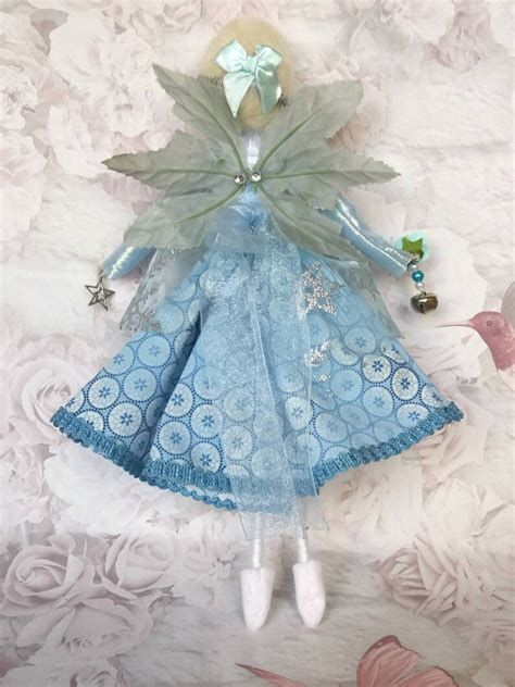 Snow Princess Ooak Collectible Fairy Doll Blue Christmas Etsy