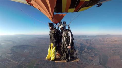 Wingsuit Skydive Hot Air Balloon Jump 360 Video Youtube