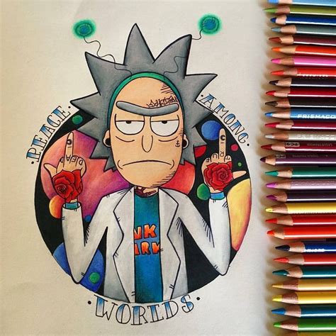 Trippy Pencil Rick And Morty Drawing Drawing Easy