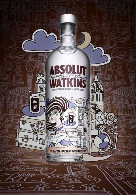 Absolut Watkins Absolut Vodka Vodka Botella De Vodka