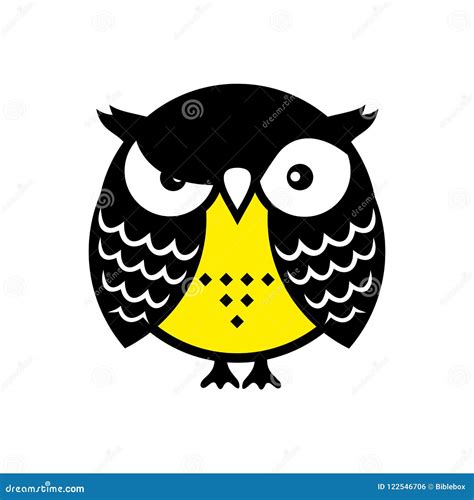 Cartoon Illustration Very Angry Owl Stock Vector Illustration Of