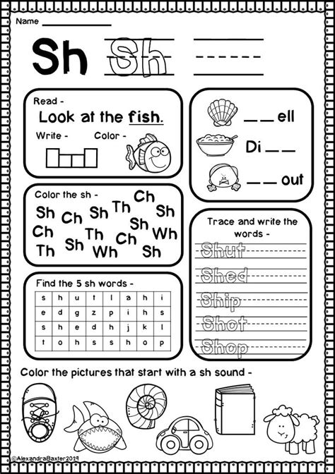 Sh Digraph Worksheets Phonics Worksheets Phonics Phonics Kindergarten