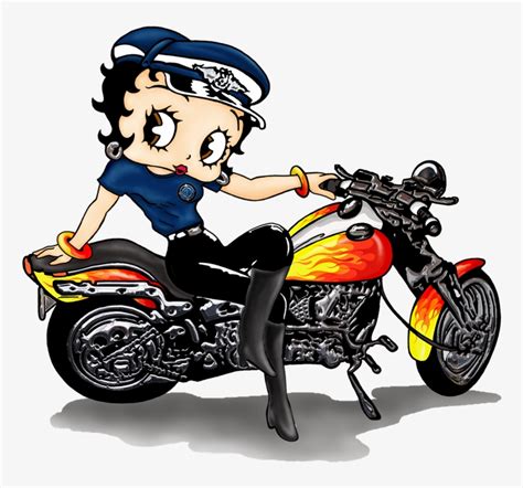 Betty Boop On Motorcycle Svg