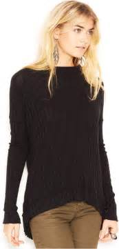 Free People Clarissas Long Sleeve Mock Turtleneck Ribbed Sweater 78 Macys Lookastic