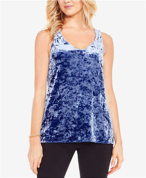 Vince Camuto Crushed Velvet Tank Top And Reviews Tops Women Macys
