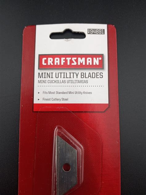 Craftsman Mini Utility Blades 5 Cutlery Steel Blades Per Pack 994891