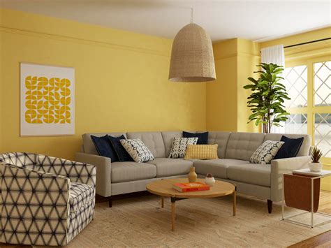 desain ruangan warna kuning cerah flokq coliving jakarta blog