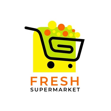 Free Modern Fresh Supermarket Logo Template