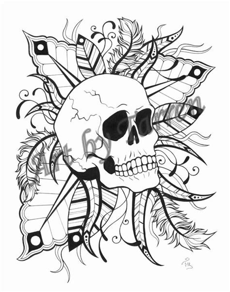 You can easily download from our website free of cost. Coloring Pages for Adults Skulls in 2020 | Skull coloring ...