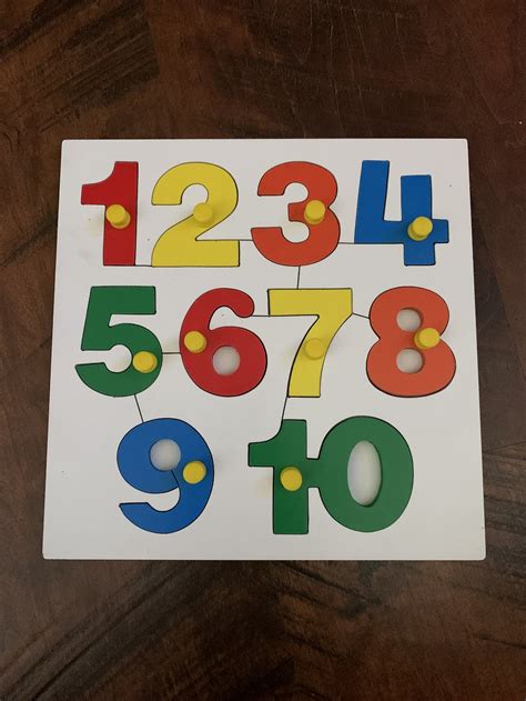 Number Puzzle 1 10 Early Learning Wooden Toy Educational Toy