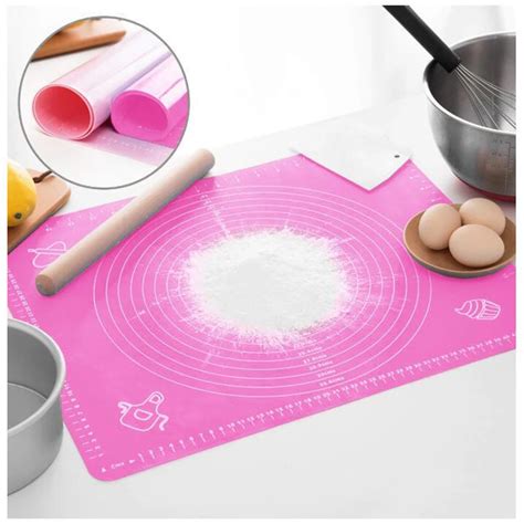 silicone baking mat for rolling pastry dough with measurements non stick non slip cooking