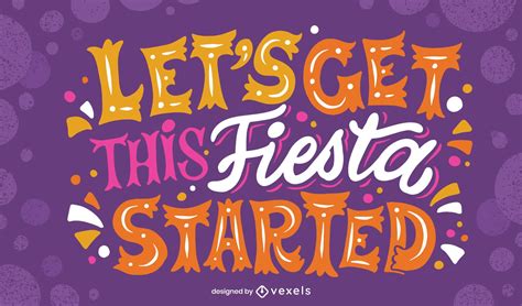 mexican fiesta quote lettering design vector download