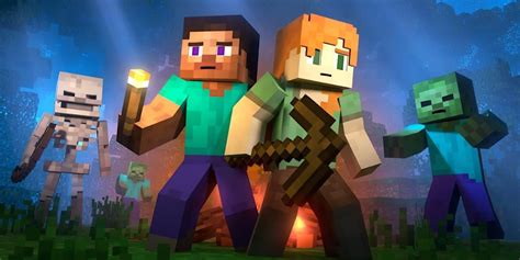 Alex Et Steve Tentent De Survivre à Leur Première Nuit Dans Minecraft