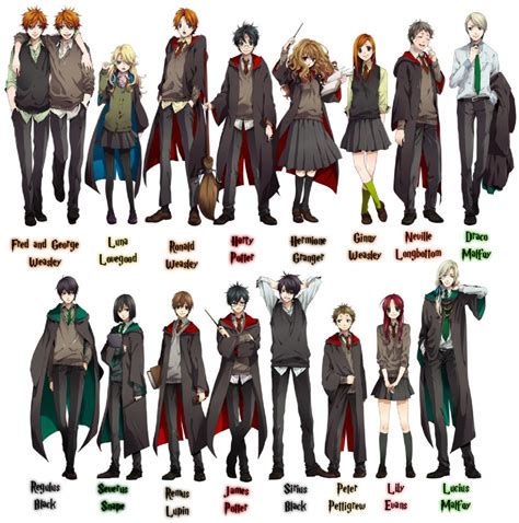 Hermione Granger Harry James Potter Severus Snape Ron Weasley Luna