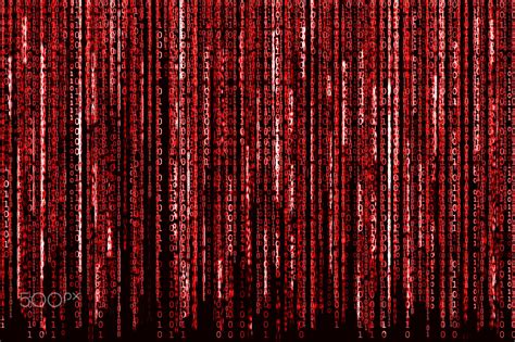 Red Binary Code - Big Red Binary code as matrix background, computer code with binary characters ...