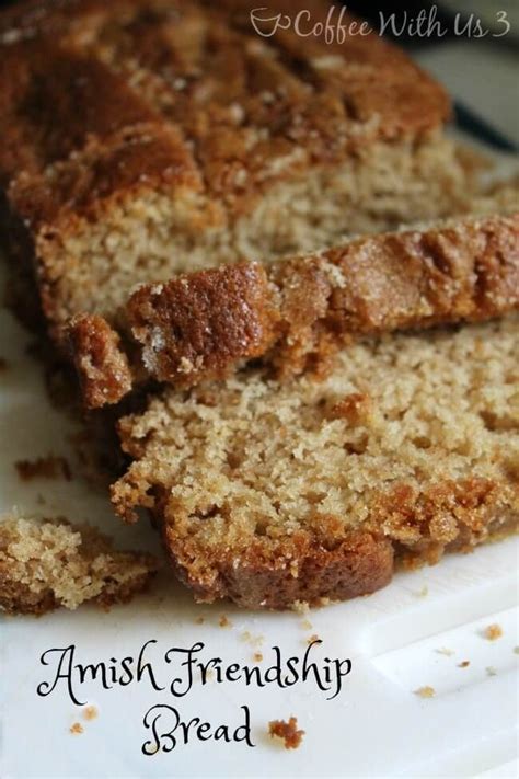 Amish friendship bread is a type of bread or cake made from a sourdough starter that is often shared in a manner similar to a chain letter. Amish Friendship Bread is a fun bread made from a starter, and passed along! This should be my ...