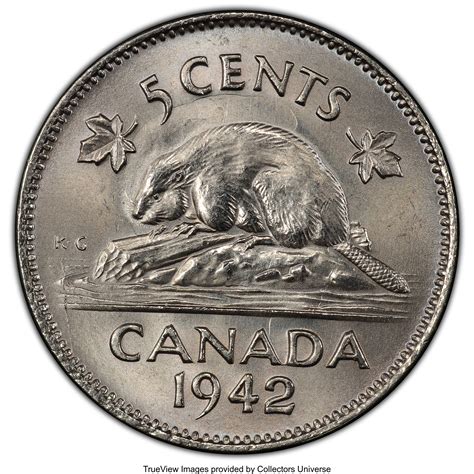 1942 Canada Nickel Five Cent Nickel Pricing Guide Canada Coin Prices