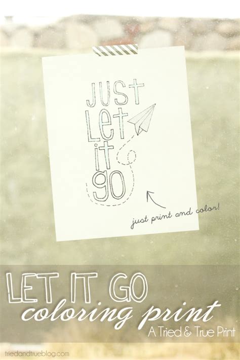 Each page features a cute mermaid printable coloring page. "Just Let It Go" Coloring Print & Giveaway - Tried & True