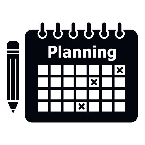 Planning Icon Simple Style 15069979 Vector Art At Vecteezy