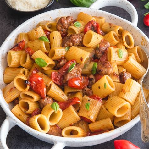 Fresh Tomatoes And Sausage Pasta An Italian In My Kitchen