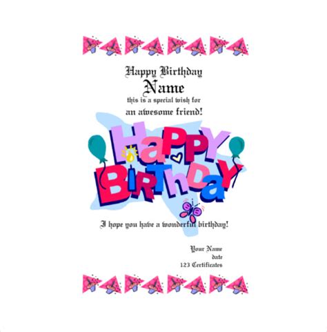 Dozens of templates to choose from. 20+ Birthday Gift Certificate Templates - Free Sample ...