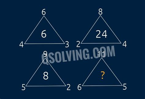 Triangle Math Puzzle Q Solving Questions Solving Physics Math Biology
