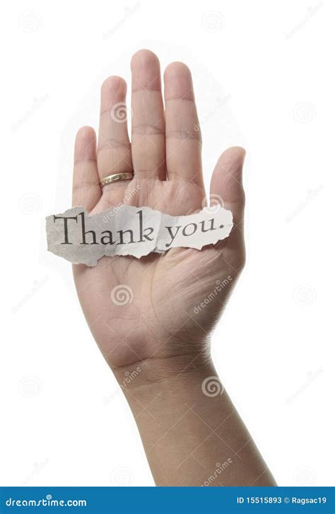 Thank You Stock Image Image Of Appreciated Hand Information 15515893