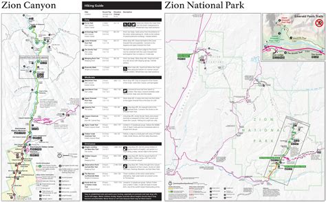 Hiking Trails Zion National Park Map Hiking Info