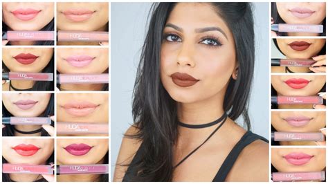 Huda Beauty Liquid Lipstick Mini Review And Swatches On