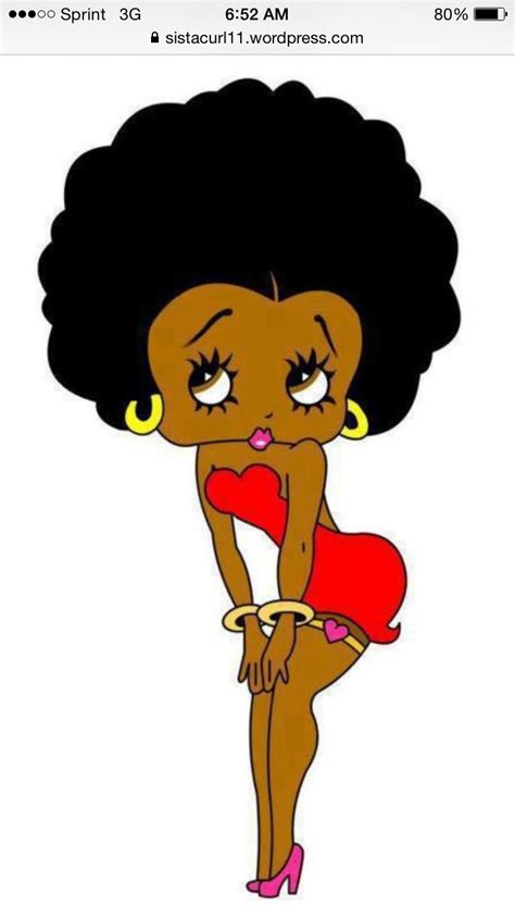 So Cute Black Betty Boop Black Girl Art Natural Hair Art