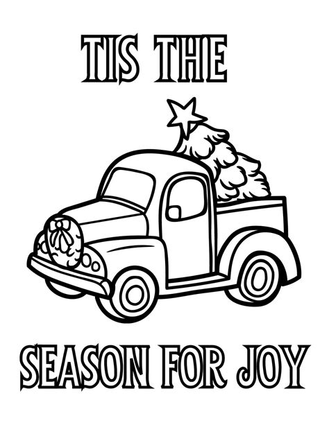 Christmas Truck Coloring Pages Printable For Free Download