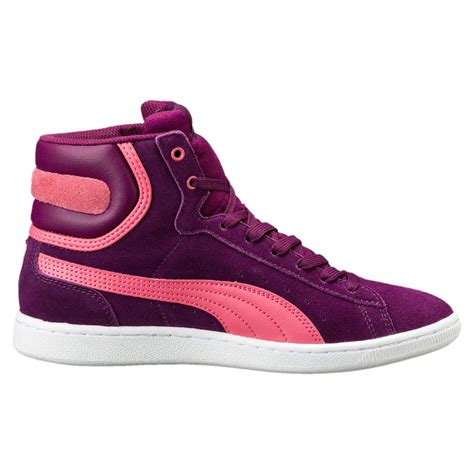 Puma Suede Vikky Mid Womens High Top Sneakers In Purple Lyst