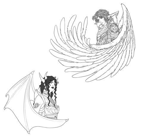 Angel And Demon By Vianiel On Deviantart