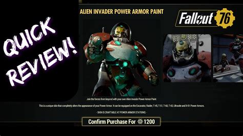 Fallout Alien Invader Power Armor Paint Review Youtube