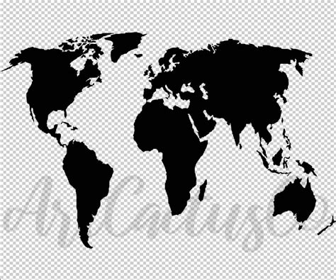 Mapa Del Mundo Svg Archivo Tierra Svg Esquema Mapa Del Mundo Etsy
