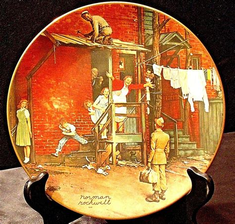 1979 The Homecoming Norman Rockwell Plate With Box Gorham Aa20 Cp2206